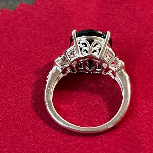 Black Tourmaline Ring 5 & Black Spinel Bracelet Bundle Set - Picture 7 of 16